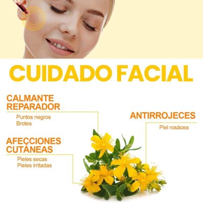 Aceite Puro de Hiperico bleu&marine Bretania 200ml 4 Cure Végétale – Aceite de Hipérico Anti Acné, Anti Rosácea, Hidratante, Antiinflamatorio, Anti Estrías (ref.701)