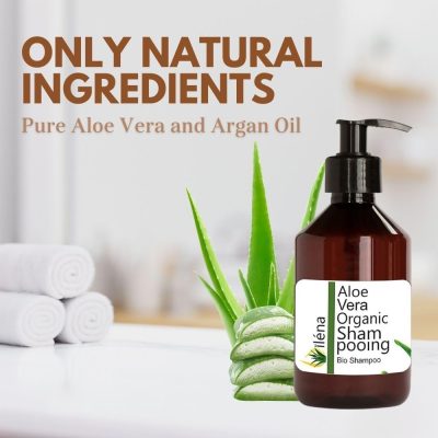 Champú de Aloe Vera con Ceramidas Naturales para el Cabello 1 champú orgánico, sin sulfatos, sin siliconas, aloe vera, argán, ceramidas naturales, vitaminas, anticaída por rotura, volumen, brillo, cabello fino, cabello dañado, vegano, natural, Bleu & Marine Bretania, Bretaña, cuidado capilar
