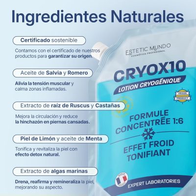 Locion Cryo 4 Loción Vendas Frías Profesional – Refrescante, Reafirmante Piernas Cansadas (ref.1033)