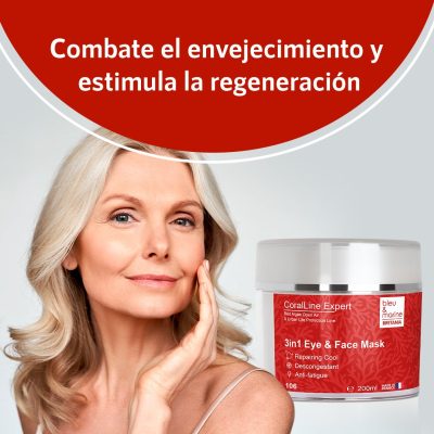 CoralLine Expert Mascarilla Anti Fatiga de Algas Rojas 3en1: Reafirmante, Descongestionante y Reparadora   (Ref. 106)