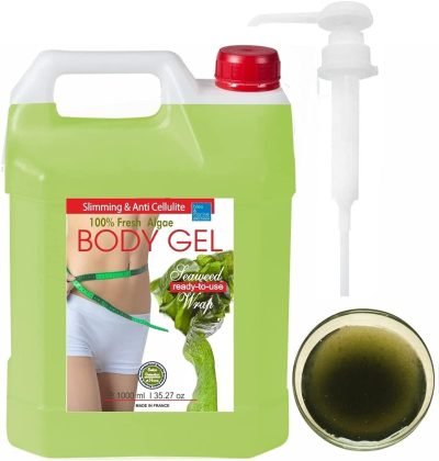 Start Silhouette Gel de Algas Envoltura sin ducha 1000 ml Anti Cellulite and Slimming Algae Gel, Firming and Reducing Body Wrap, Anti-Cellulite Treatment with Apparatus, in Cabin and Home, Firming Body Wrap, 1000 ml